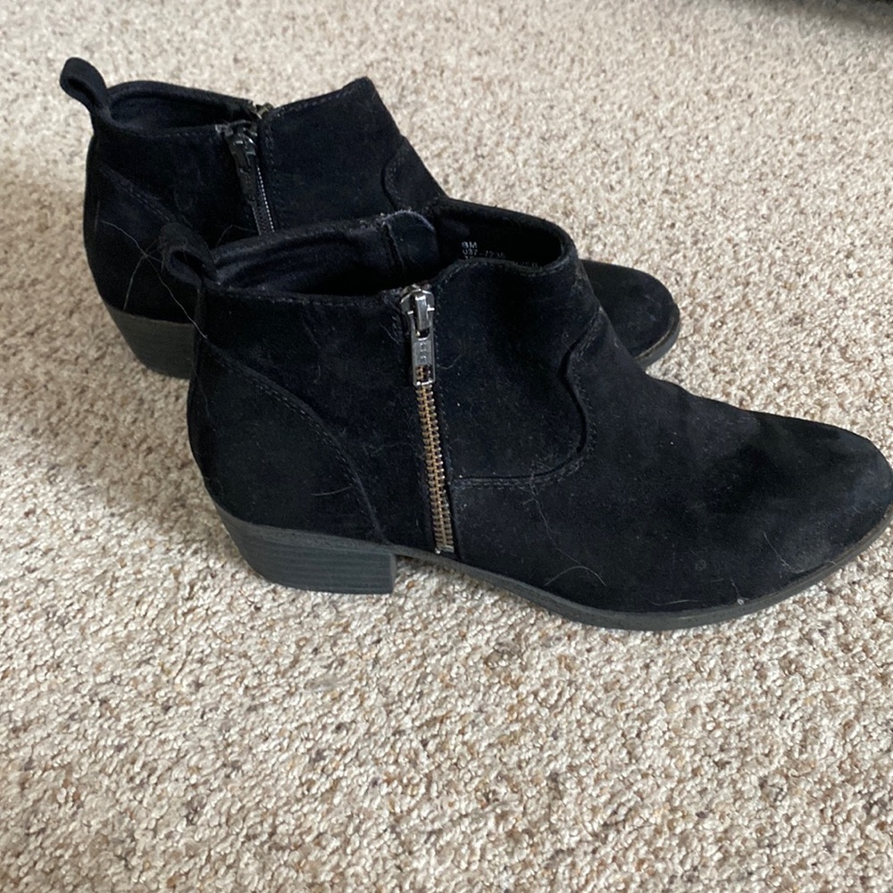 Black suede ankle boot